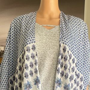 Lane Bryant Flowing Flowery Shawl with Arm Holes